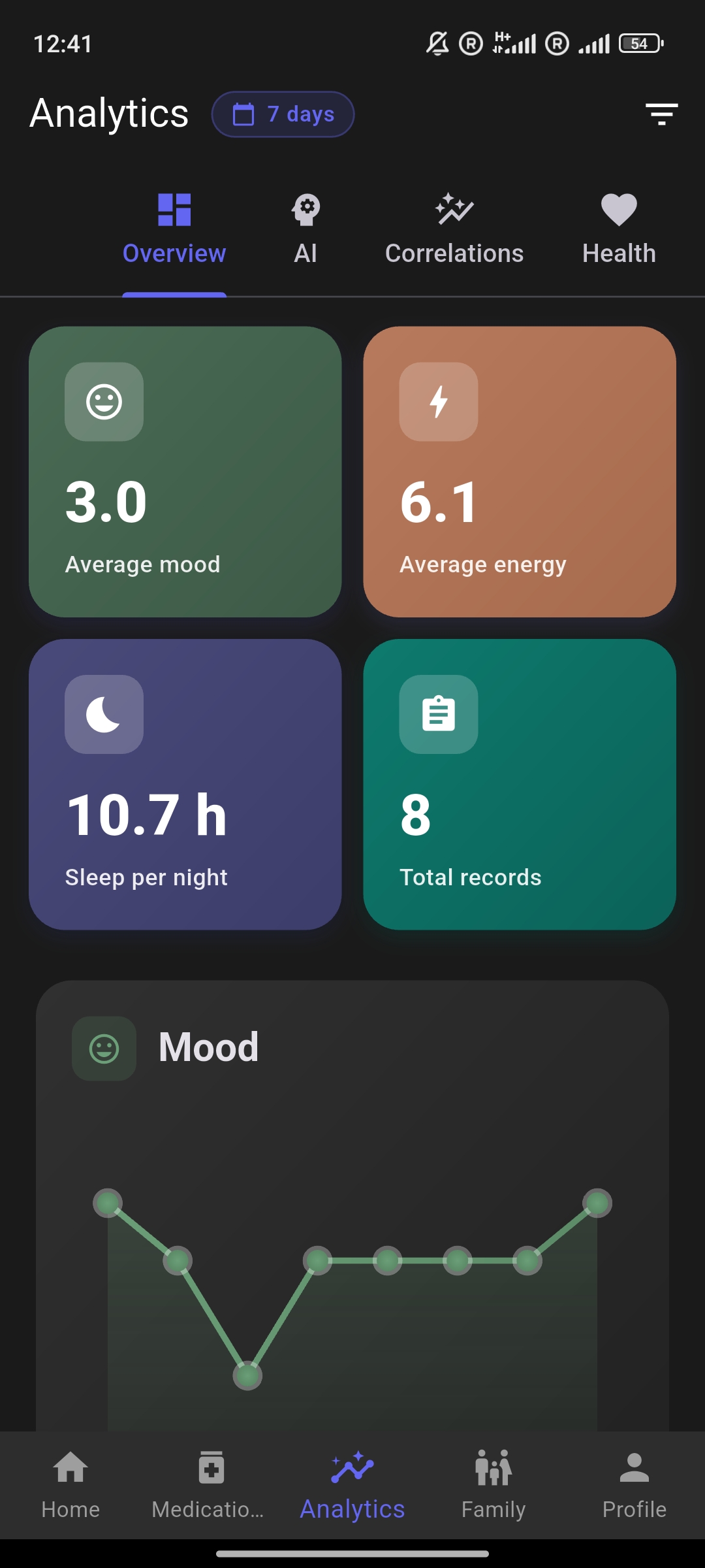 Интерфейс приложения VitaRun